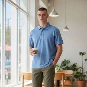 Members Mark‎ Blue Soft Polo Shirt XL